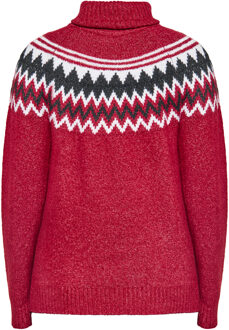 Usha Gebreide trui Dames Donkerrood Veelkleurig - maat L