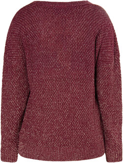 Usha Gebreide trui Dames wijnrood - 2XL