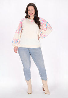 Usha Grote maat blouse vrouwen beige