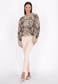 Usha Jumper Dames Beige donkerbruin - M/L