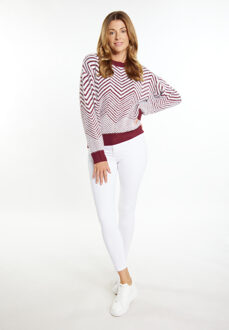 Usha Jumper Dames Donker kersenrood wit Wit/Rood