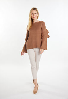 Usha Jumper Dames Kameel - maat M/L Camel