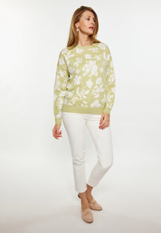 Usha Jumper Dames Lichtgroen gebroken wit Licht Groen - XL