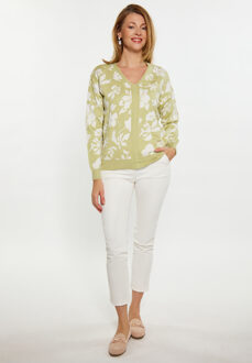 Usha Jumper Dames Lichtgroen gebroken wit Licht Groen