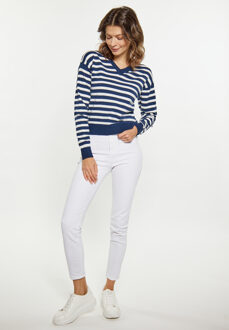Usha Jumper Dames marine wit - maat XL Marineblauw