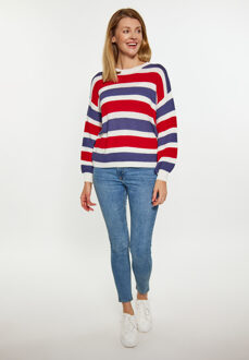 Usha Jumper Dames Rood wit blauw - maat M/L Veelkleurig