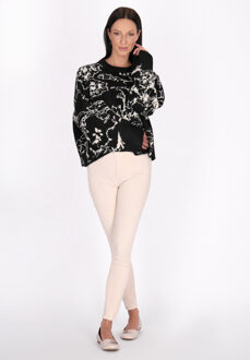 Usha Jumper Dames Zwart dun crème - M/L