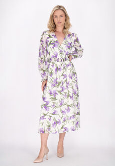 Usha Jurk Dames Lichtpaars veelkleurig - maat Violet