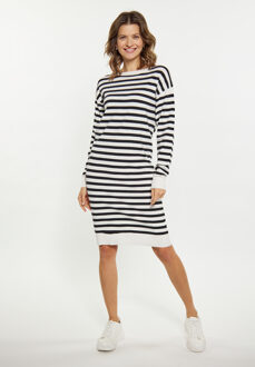 Usha Jurk Dames wit zwart Wit/Zwart - M