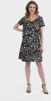 Usha Jurk Dames Zwart Veelkleurig Zwart/Veelkleurig