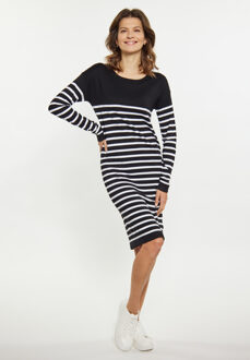 Usha Jurk Dames zwart wit Zwart/wit