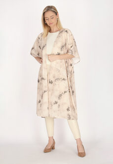 Usha Kimono Dames Beige Veelkleurig - XL