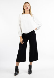 Usha Klassieke blouse met lange mouwen nowles Dames wolwit - maat Gebroken wit