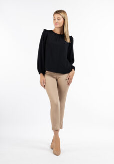 Usha Klassieke blouse met lange mouwen nowles Dames zwart