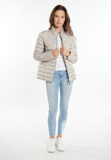 Usha licht gewatteerd jack Dames steen Lichtgrijs