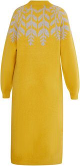 Usha Maxi-gebreide jurk Dames Kerrie veelkleurig - maat Mosterdgeel