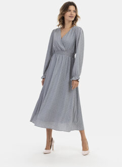 Usha maxi jurk met all-over print nowles Blauw