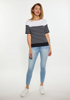 Usha T-shirt Dames zwart wit - L