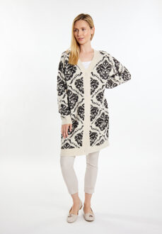 Usha Vest Dames Crème veelkleurig - maat M/L