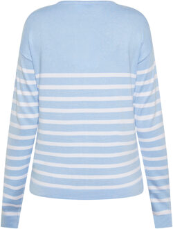 Usha Vest Dames lichtblauw wit - maat S Blauw en wit