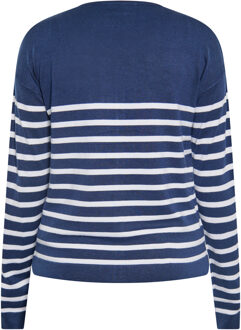 Usha Vest Dames marine wit Marineblauw