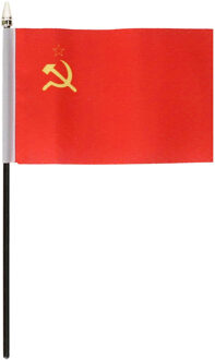 USSR - mini vlaggetje van 10 x 15 cm op stokje - Landen vlag - H27 cm Multi