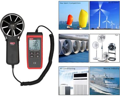 UT363S Mini LCD Digitale Anemometer Handheld Wind Meter Luchtsnelheid Temperatuur Tester