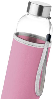 Utah glazen 500ml waterfles - maat One size Roze