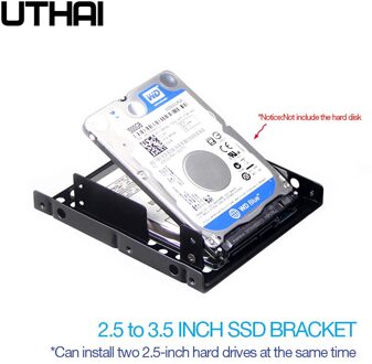 Uthai G16 Dikke Double-Layer Harde Schijf Beugel 2.5 Tot 3.5 Inch Harde Schijf Bay Notebook/Laptop Solid state Drive Beugel Ssd