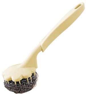 Utility Roestvrij Staaldraad Bal Borstel Met Lange Steel Borstel Voor Keuken Opknoping Sterke Cleaning Tools groen