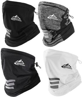 Uv-bescherming Ice Zijde Gezicht Cover Neck Tube Outdoor Sport Bandana Sjaal Ademend Wandelen Sjaal Neck Gaiter Bandana zwart