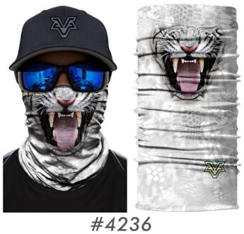 Uv-bescherming Sjaal Mannen Vrouwen Vissen Maskers Fietsen Skiën Bandana Neck Gaiter 3d Schedel Dier Wolf Gezicht Shield Sjaal Balaclava 4236
