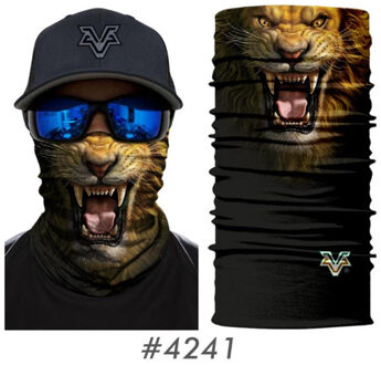 Uv-bescherming Sjaal Mannen Vrouwen Vissen Maskers Fietsen Skiën Bandana Neck Gaiter 3d Schedel Dier Wolf Gezicht Shield Sjaal Balaclava 4241