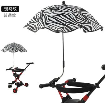 Uv Bescherming Sunscree Regendicht Kindje Paraplu Baby Kinderwagen Cover Kan Gebogen Vrij Roest Niet Universele Wandelwagen Accessorie zebra