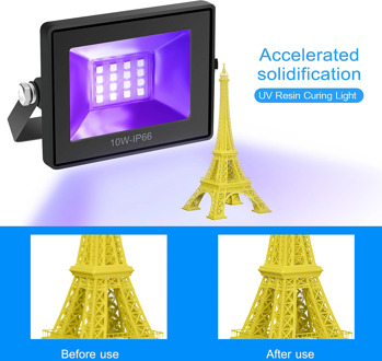UV Curing Floodlight/Spotlight LED Resin Curing Lamp 6W 405nm UV Resin Output Effect Fast Curing for SLA DLP 3D Printer