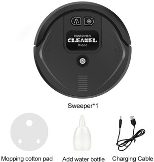 Uv Desinfectie Robot Veegmachine Smart Oplaadbare Auto Vegen Robot Diffuser Sterke Zuigkracht Usb Opladen Draadloze Schoonmaken zwart