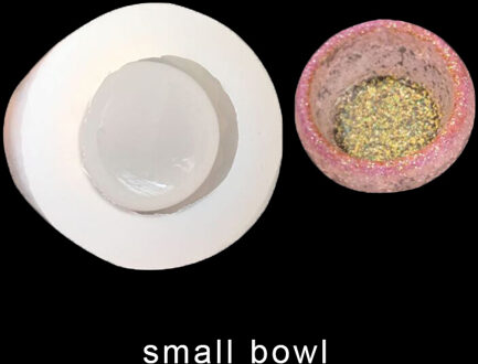 UV Hars Sieraden Vloeibare Siliconen Mal Servies Vormen Wit Hars Mallen Bedels Voor DIY Handwerk Sieraden Vinden Accessoires klein bowl
