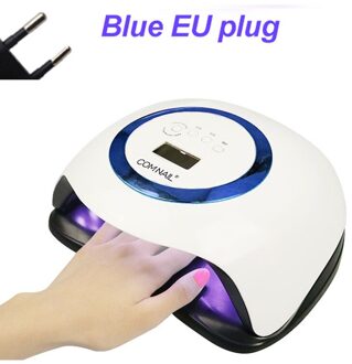 Uv Led Nagel Lamp Voor Manicure 42Pcs Nail Droger Lamp 4 Modus Met Lcd-scherm Touch Sensor Led Uv lamp Voor Nail Manicure Art Gereedschap EU V1 blauw