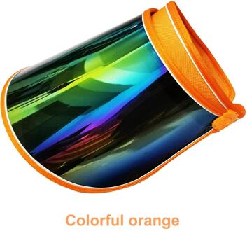 Uv Lens Hoed Anti-Fog Outdoor Fietsen Strand Uv-bescherming Cap Zomer Cap Zon-Proof Zonnehoed zonnebrandcrème Hoeden Gorros kleurrijk oranje