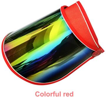 Uv Lens Hoed Anti-Fog Outdoor Fietsen Strand Uv-bescherming Cap Zomer Cap Zon-Proof Zonnehoed zonnebrandcrème Hoeden Gorros kleurrijk rood