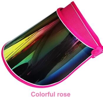 Uv Lens Hoed Anti-Fog Outdoor Fietsen Strand Uv-bescherming Cap Zomer Cap Zon-Proof Zonnehoed zonnebrandcrème Hoeden Gorros kleurrijk roos