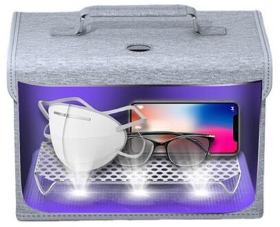 Uv Licht Opvouwbare Tas, Uvc Cleaner Lamp, Draagbare Usb Oplaadbare Doos Voor Telefoon Kleding Baby Producten Make-Up Kwasten