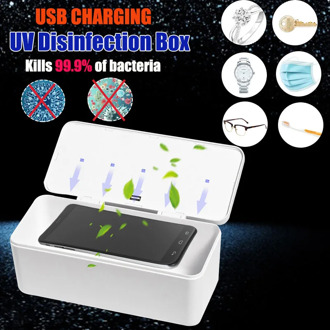 UV Light Phone Sterilizer Box Jewelry Phones Mask Key Nail Watch Cleaner Personal Sanitizer Disinfection Cabinet Esterilizador