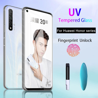 UV Liquid Glue Sceen Protector For Huawei Honor 9 10 20 Lite UV Full Tempered Glass For Huawei honor 8x 9x Pro 9 10 20 Lite Play