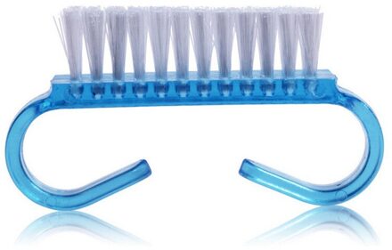 Uv Poly Gel Nail Brush Dual-Ended Slice Vorm Nylon Haar Platte Pusher Voor Nail Tips Uitbreiding Gel Tips building Nail Art Tool 1stk willekeurig