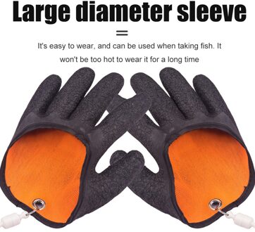 Uv Zon Bescherming Half Vinger Handschoen Magnetische Anti-Slip Vissen Handschoenen Beschermen Hand Punctie Catching Vissen Handschoen rechtsaf