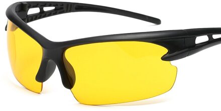 UV400 Mannen Vrouwen Fietsen Bril Outdoor Sport Mountainbike Fiets Bril Brillen Vissen Zonnebril Night Vision Zonnebril geel