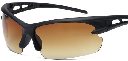 UV400 Mannen Vrouwen Fietsen Bril Outdoor Sport Mountainbike Fiets Bril Brillen Vissen Zonnebril Night Vision Zonnebril Gradient thee