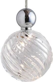 Uva L Hangbal zilver helder swirl zilver, helder