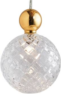 Uva L Hangende bal goud transparant klein ruitjes goud, helder